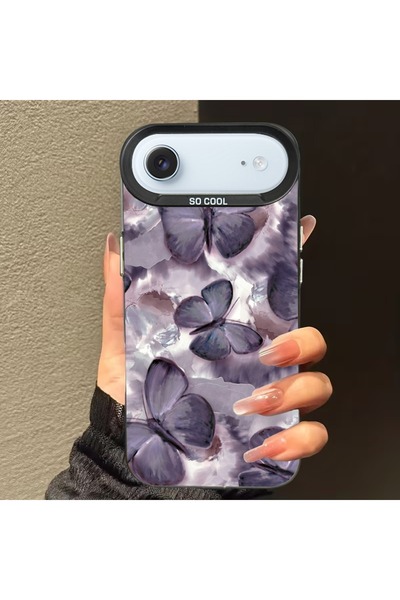 Caseji حافظة هاتف مطبوعة بنمط الفراشات مقاومة للأوساخ متوافقة مع آيفون 17 إير...