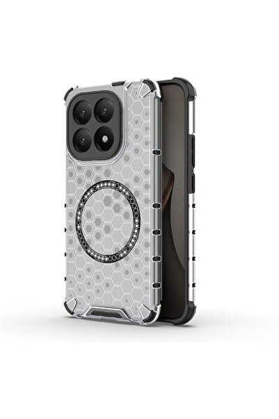 Techsuit Husa transparenta pentru Xiaomi 15T - HoneyComb Shield MagSafe - White