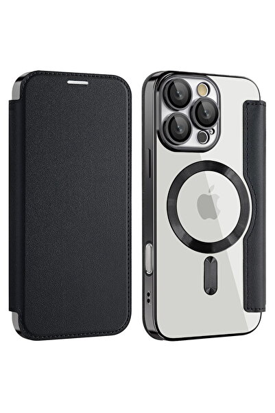 Techsuit Husă pentru iPhone 17 Pro Max - SmartMag Book Case - Negru