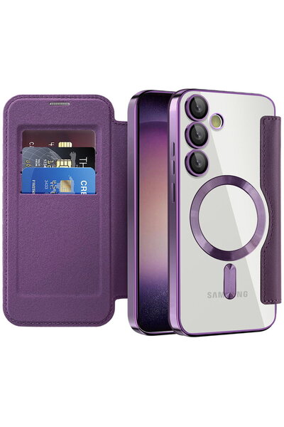 Techsuit Husa pentru Samsung Galaxy S23 - SmartMag Book Case - Purple