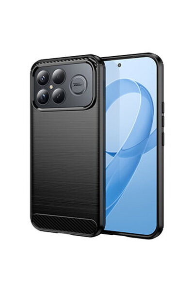 Techsuit Θήκη για Xiaomi Poco F8 Ultra - Σιλικόνη από Άνθρακα - Μαύρη