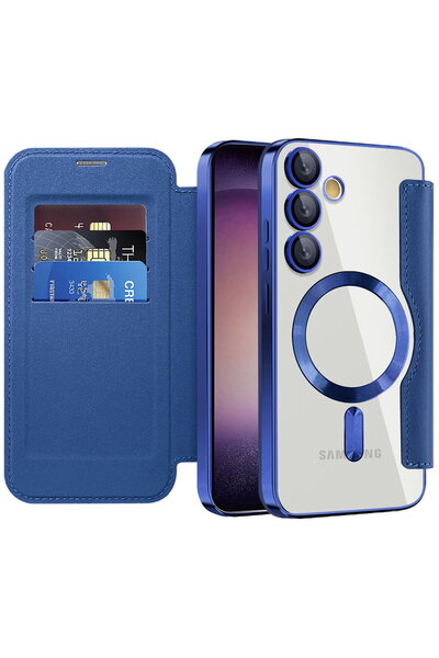 Techsuit Husa pentru Samsung Galaxy S23 - SmartMag Book Case - Blue