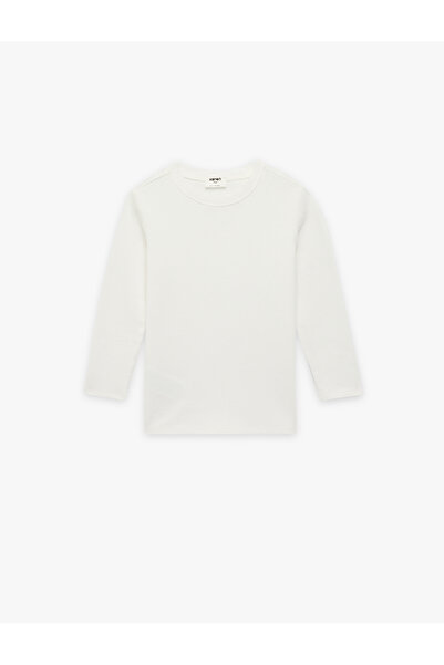 Koton Cotton Long Sleeve Crew Neck Basic T-Shirt