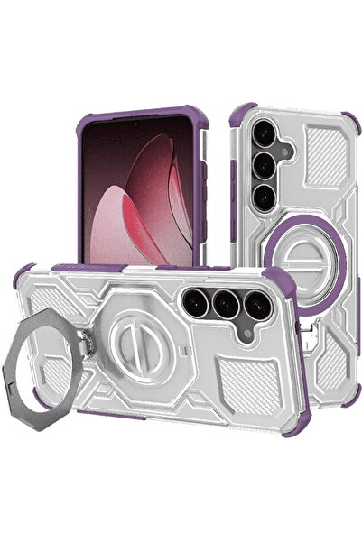 Techsuit Husa pentru Samsung Galaxy S25 Plus - Carbon Shield PRO - Purple Tra...