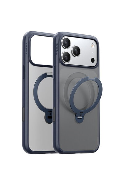 TORRAS Husa pentru iPhone 17 Pro - Ostand Spin MagSafe Series - Navy Blue
