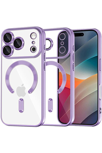 Techsuit Husă pentru iPhone 17 Pro Max - Luxury Crystal MagSafe - Mov deschis