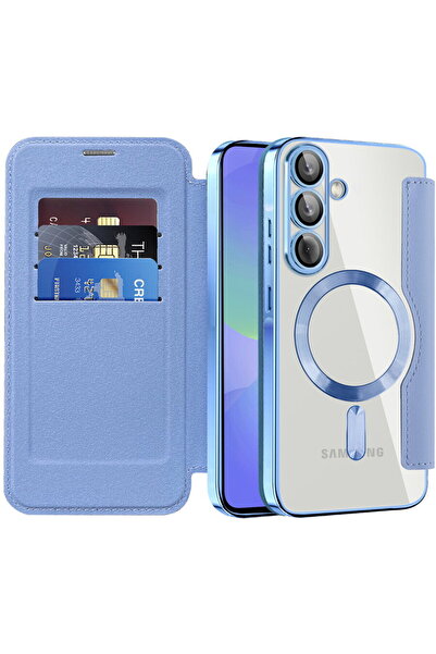 Techsuit Case for Samsung Galaxy A36 5G - SmartMag Book Case - Light Blue