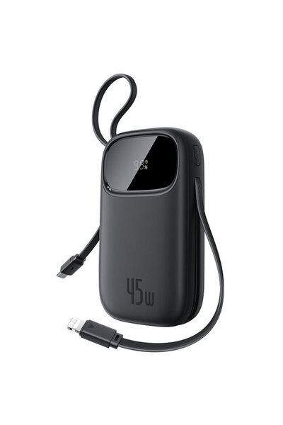 Baseus EnerFill FC31 Qpow 3, USB-C/Lightning Cabluri, 10000mAh, 45W, Digital ...