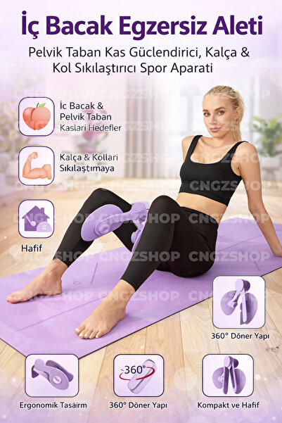 CNGZSHOP İç Bacak Egzersiz Aleti | Pelvik Taban Kas Güçlendirici, Kalça & Kol...