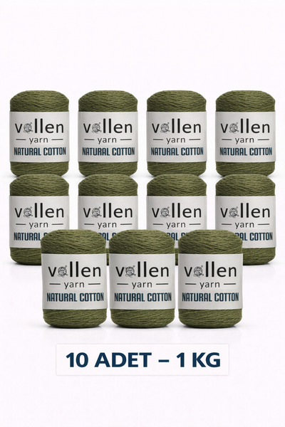 vollen yarn 10 ADET 1KG ,Premıum Doğal Koton Amıgurumi Ve Punch Ipi,tığ Işi E...
