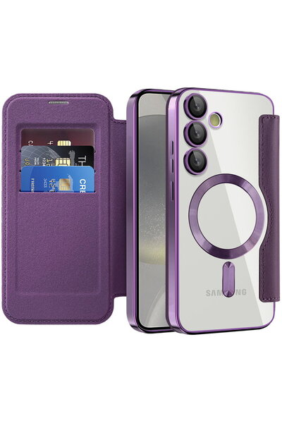 Techsuit Husa pentru Samsung Galaxy S24 Plus - SmartMag Book Case - Purple