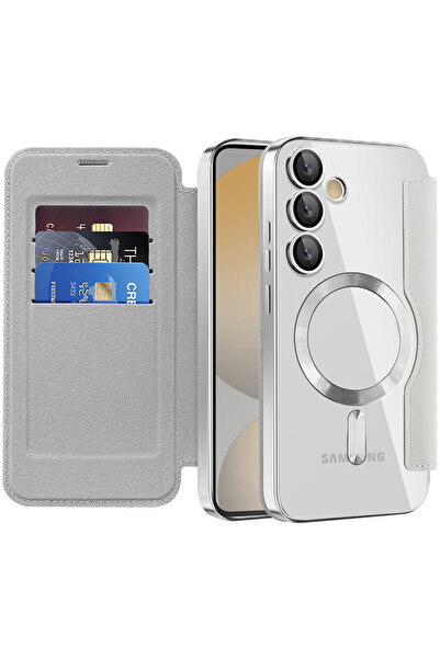 Techsuit Θήκη για Samsung Galaxy S24 FE - Θήκη SmartMag Book - Γκρι