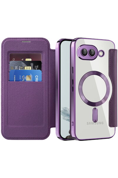 Techsuit Husa pentru Google Pixel 9a - SmartMag Book Case - Purple