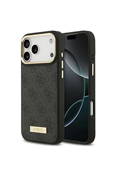 Guess Case for iPhone 17 Pro Max - Hardcase 4G Logo Plate MagSafe (GUHMP17XU4...