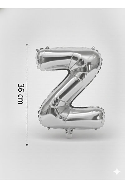 Çınar Aksesuar Silver Letter Balloon Letter Z 36 cm Foil Balloon – Birthday, ...