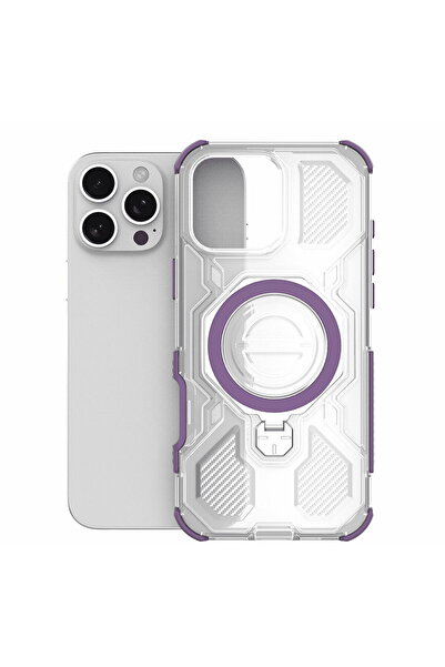 Techsuit Motorola Edge 60 Pro Case - Carbon Shield PRO - Purple Transparent