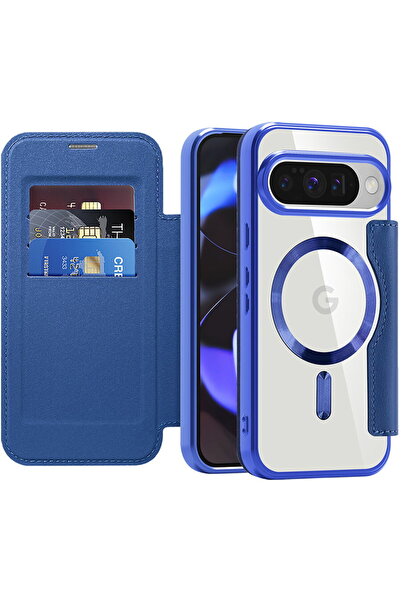 Techsuit Case for Google Pixel 10 / 10 Pro - SmartMag Book Case - Blue