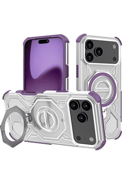 Techsuit Husa pentru iPhone 17 Pro Max - Carbon Shield PRO - Purple Transparent