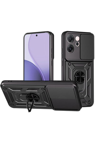 Techsuit Husă pentru Oppo Reno14 F - Seria CamShield - Negru