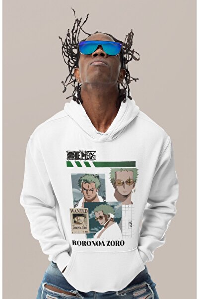 SEVBANO هودي شخصية الرسوم المتحركة ون بيس رورونوا زورو مطبوع للجنسين قصة فضفاضة