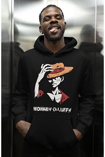 SEVBANO هودي مونكي دي لوفي مطبوع للجنسين قصة فضفاضة من شخصيات أنمي ون بيس