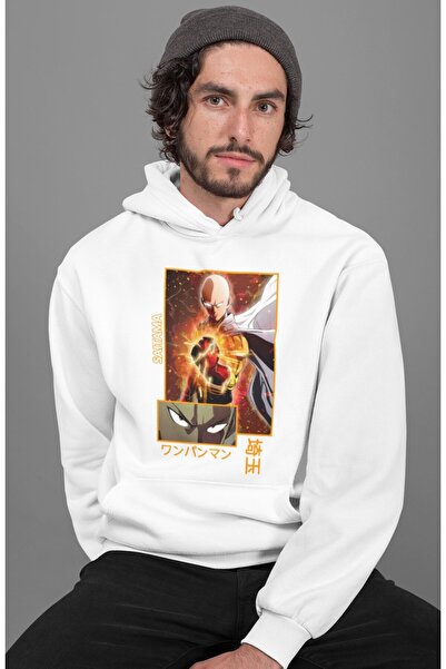 SEVBANO Saitama One Punch Man με στάμπα Unisex Oversize Anime Hoodie