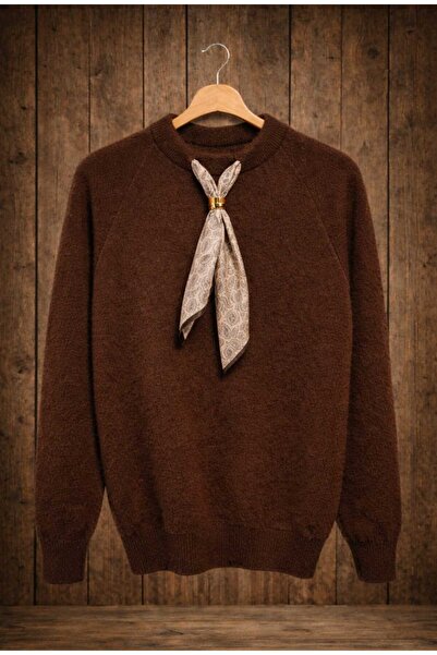 MODA VEDAT Women's Tie Detailed Soft Sweater -0290-