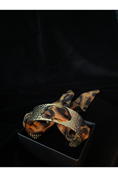 Ezremu Store Leopard Patterned Gold Steel Bracelet