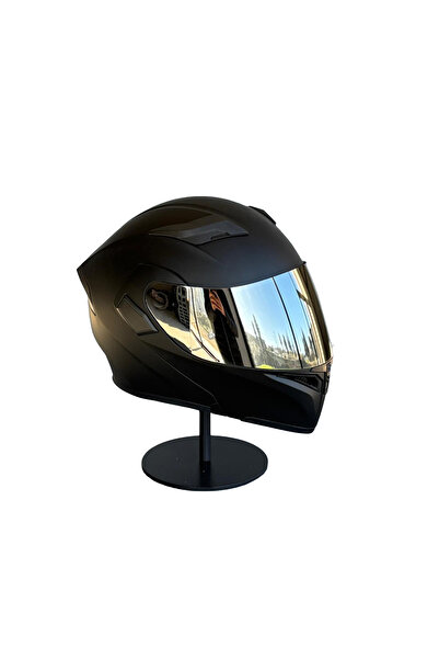 scharf 902 Çene Açılır Motosiklet Kaskı – Güneş Gözlüklü MATXBLACK (Silver Vi...