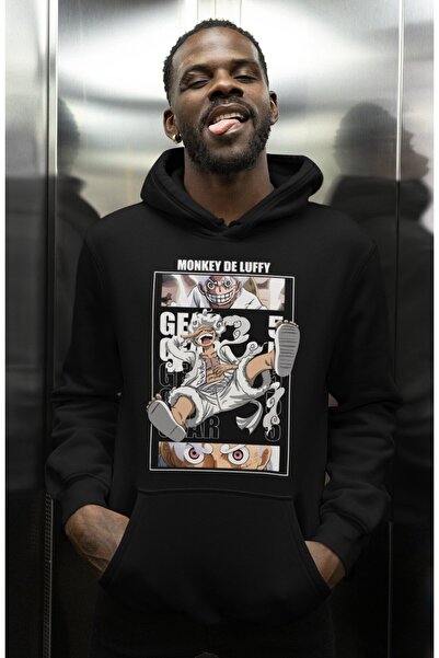 SEVBANO هودي مونكي دي لوفي مطبوع للجنسين قصة فضفاضة من شخصيات أنمي ون بيس