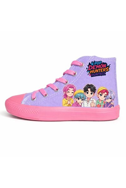 archiepet Kpop Demon Hunters l Saja Boys Baskılı Pembe Bağcıklı Pembe Taban Ş...