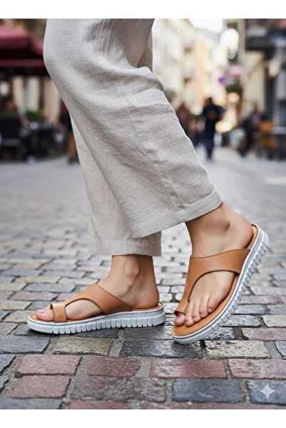 EGE GİYİM VE AYAKKABI Noble 2012 Zenne Brown Leather Slippers