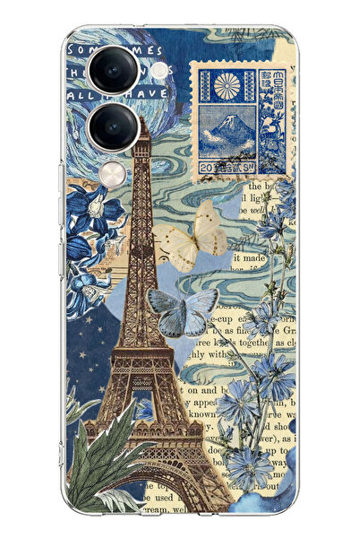 TechTree Vivo Y04 Compatible Paris and Eiffel Tower Printed Silicone Case