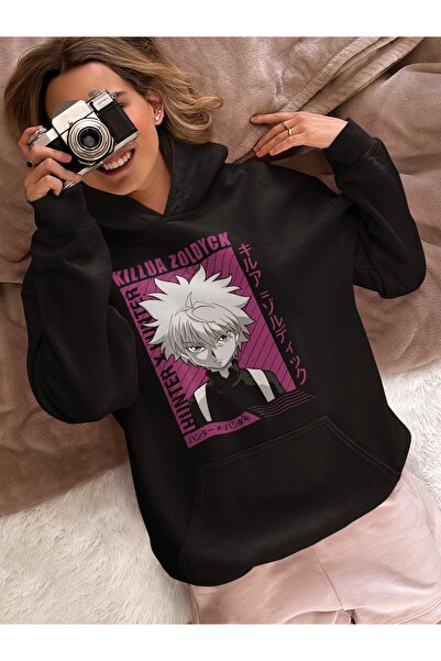 SEVBANO هوديي شخصية الرسوم المتحركة هنتر إكس هنتر مطبوع للجنسين قصة فضفاضة كي...