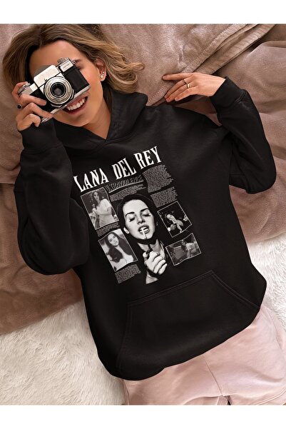 SEVBANO Σχεδιασμός Lana Del Rey με στάμπα Unisex Oversize Singer Hoodie