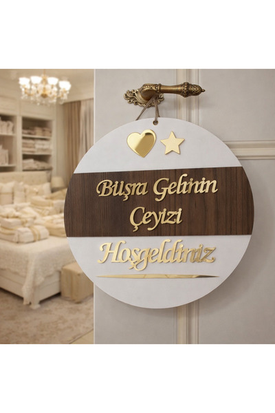 yucisaatleri Çeyiz için kişiye özel kapı süsü 30 cmdir.no 24