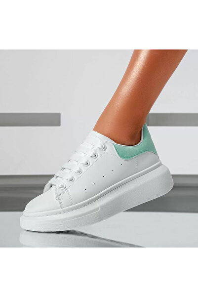 Zaira Γυναικεία λευκά πάνινα παπούτσια από οικολογικό δέρμα Raya #24178 - 39