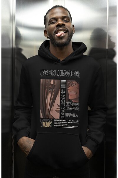 SEVBANO هودي إيرين ييغر أتاك أون تايتن مطبوع للجنسين قصة فضفاضة بشخصيات أنمي