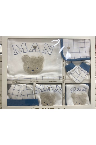 Gaye 🧸   Baby Boy Organic Teddy Bear 10 Pieces Hospital Release – Interlock