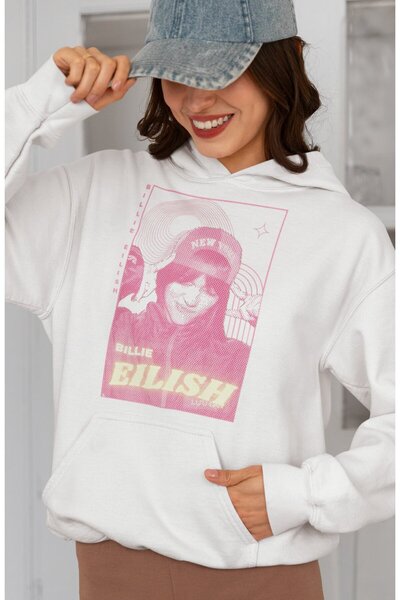 SEVBANO Billie Eilish Printed Unisex Oversize Singer Hoodie