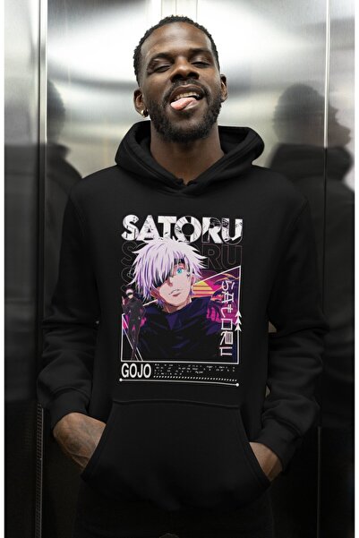 SEVBANO هودي بتصميم خاص ساتورو غوجو مطبوع للجنسين قصة فضفاضة جوجوتسو كايسن