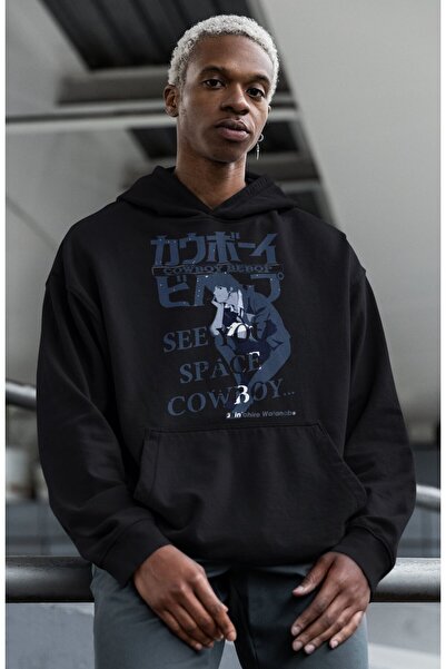 SEVBANO هودي كاوبوي بيوب سبيس كاوبوي مطبوع للجنسين قصة فضفاضة بشخصيات أنمي