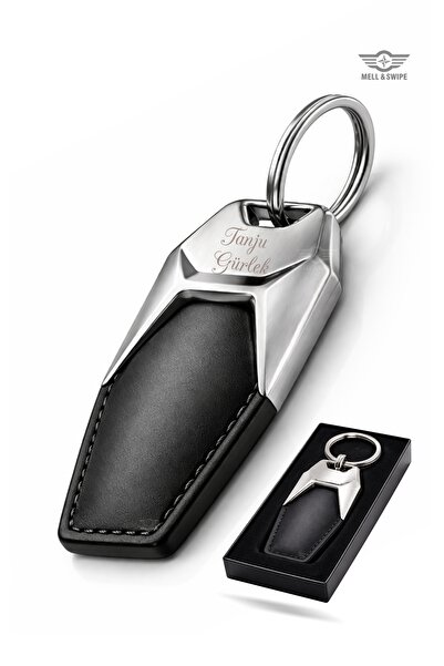 MELL & SWIPE Hediyelik Business Kalite Kişiye Özel Isim Baskılı Suni Deri Met...