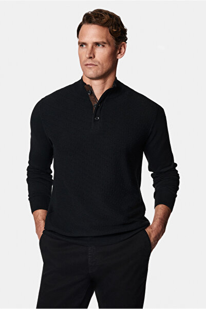 Abdullah Kiğılı Half Turtleneck Regular Fit Patterned Cotton Wool Knitwear Sw...