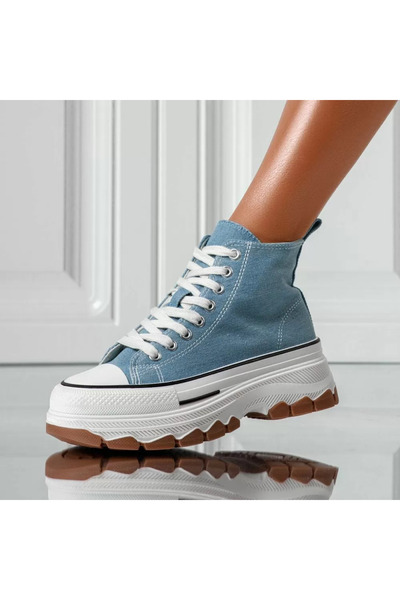 Zaira Women's blue textile sneakers Seline #24185 - 40