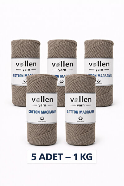 vollen yarn 5 komada, 1 kg, premium pamučna makrame nit, 2 mm pamučni lanac z...