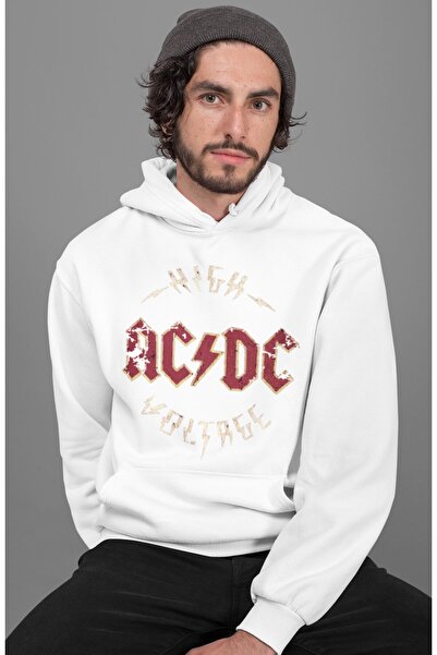 SEVBANO Φούτερ με στάμπα High AC DC Voltage Rock Metal, Unisex, Oversize, για...