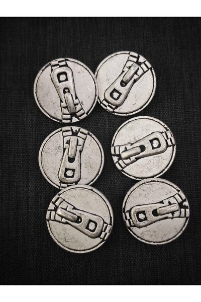 NESGO MODA طقم أزرار فضية من أكسيد الفضة مكون من 6 قطع للسترات والمعاطف، مقاس...