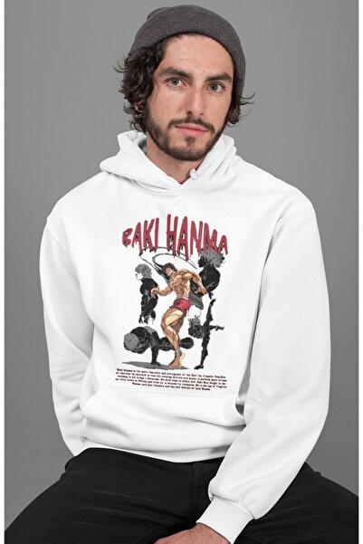 SEVBANO هودي أنيمي بتصميم باكي هانما مطبوع للجنسين قصة فضفاضة باكي ويكي