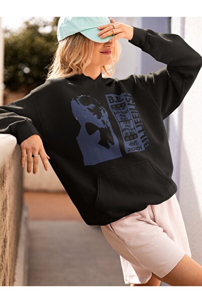 SEVBANO هودي مغني بيلي إيليش مطبوع بتصميم خاص للجنسين قصة فضفاضة